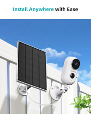 ZUMIMALL 3W White Solar Panel Charger for Security Camera-SPA3N