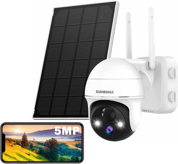 5MP 360°PTZ Wireless Solar Panel Security Camera-GX2K(5MP) 【CA】
