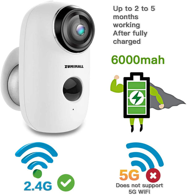 1080P Wireless Security Cameras for Indoor/Outdoor (A3P) ZUMIMALL