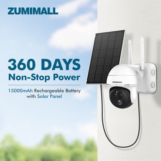 360°PTZ Wireless 15000 mAh Hochleistungs-Überwachungskamera mit Solarpanel-GX2K-O