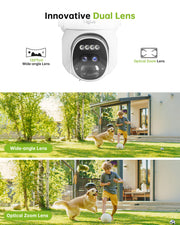 10x Zoom Dual Lens 360° PTZ Solar Panel  Security Camera-PG1 【CA】