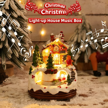🎄Christmas Fairy Tale House - Musical Night Light with Festive Tunes & Cozy Ambiance