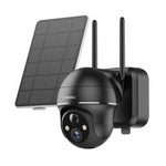 ZUMIMALL 360° PTZ Solar Powered Wireless 2K Security Camera,only 2.4G WiFi-GX2BK