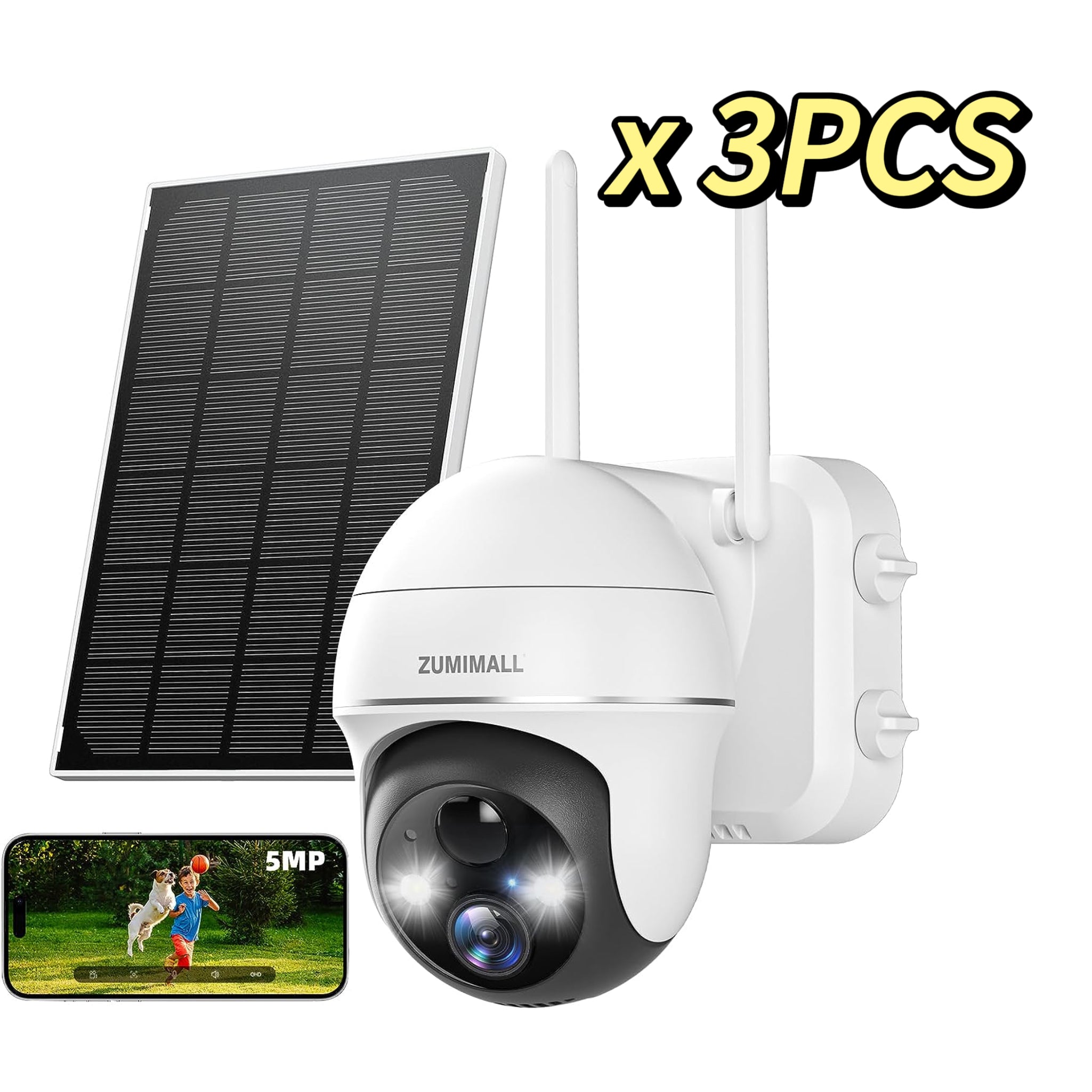 Solar-Powered Security Cameras – ZUMIMALL