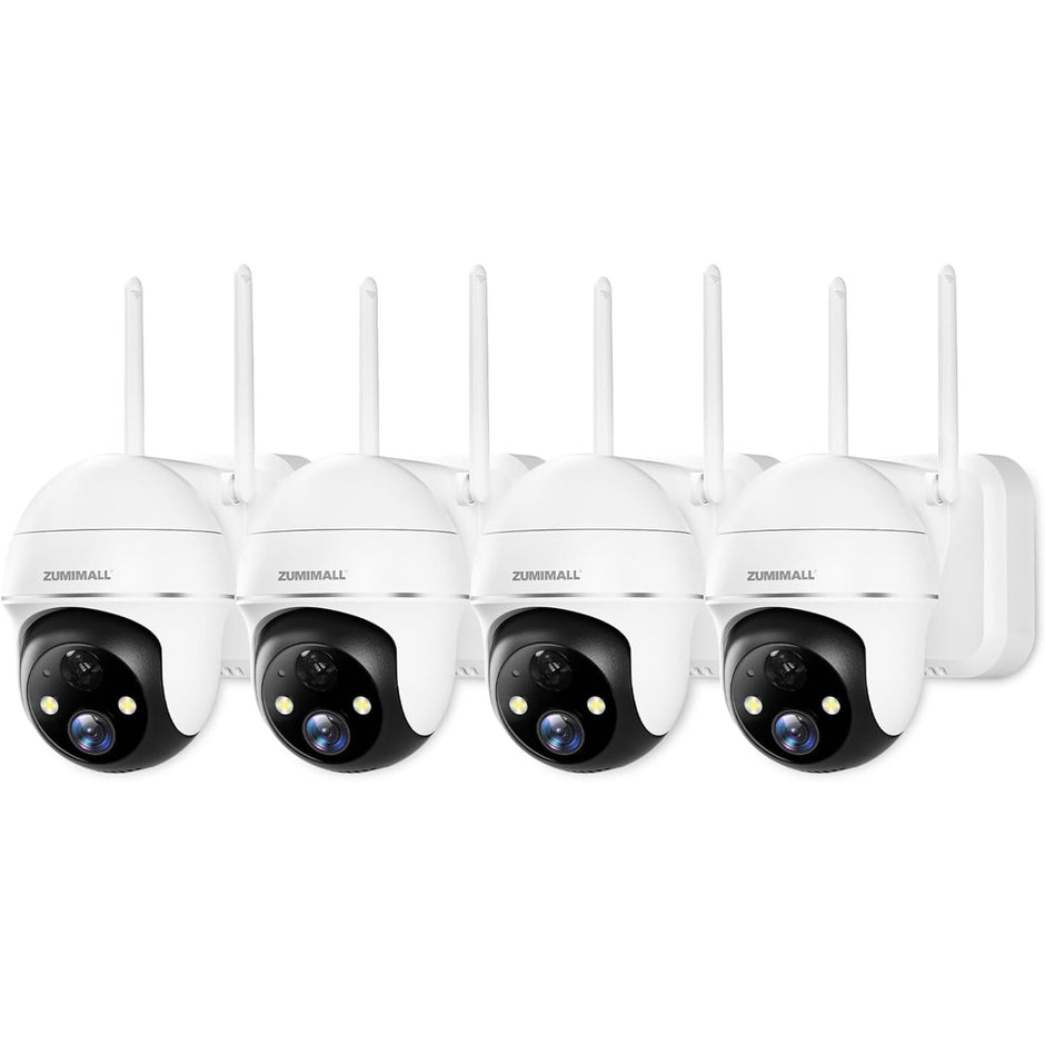 Cámara de seguridad con batería ZUMIMALL - X2 (paquete de 4)