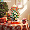 Regalo conmovedor: Caja musical con bloques de construcción para árbol de Navidad de Bob Esponja | Juguete de ensamblaje y decoración navideña 🎄🎁🎵 