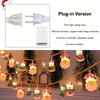 20FT  40LED Acrylic Christmas Tree Light with Twinkling LED & Santa Figures