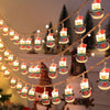 20FT  40LED Acrylic Christmas Tree Light with Twinkling LED & Santa Figures
