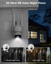 2K Outdoor 360° PTZ Wired WIFI Security Camera-Bk04 【DE/BE/NL/PL】