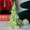 Ceramic Star Night Light - Christmas Tree Table Lamp for Bedroom Decor