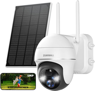 New 5MP QHD 360°PTZ Wireless Security Camera with solar panel-GX2K(5MP)
