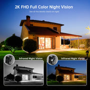 2K HD Wireless Outdoor Solar Panel Security Camera - Q8K 【CA】