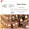 20FT  40LED Acrylic Christmas Tree Light with Twinkling LED & Santa Figures