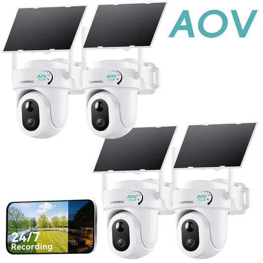 ZUMIMALL 9W Solar Powered Security Camera with 24H Recording--A60（4 Pack）