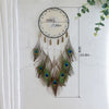 Luxurious Dream Catcher with Peacock Feathers - Elegant Home Wall Decor