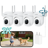 ZUMIMALL Outdoor 5G WiFi Auto-tracking  Security Camera -BK05（4 PACK）