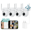 ZUMIMALL Outdoor 5G WiFi Auto-tracking  Security Camera -BK05（4 PACK）