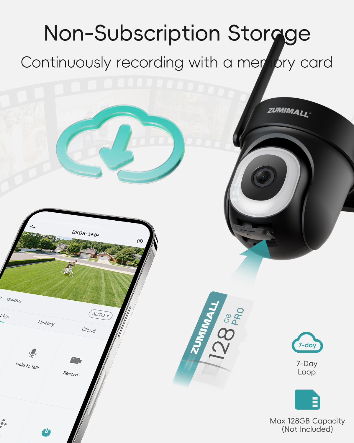 ZUMIMALL Outdoor Wired Security Camera-BK05B