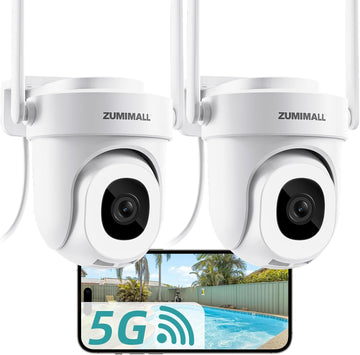 ZUMIMALL  2K 360°PTZ  5G WiFi  Security Camera (Plug-in Power)-BK05（2 PACK）