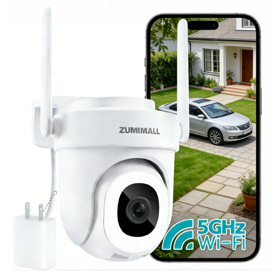 ZUMIMALL  2K 360°PTZ  auto-tracking 5G WiFi  Security Camera (Plug-in Power)-BK05