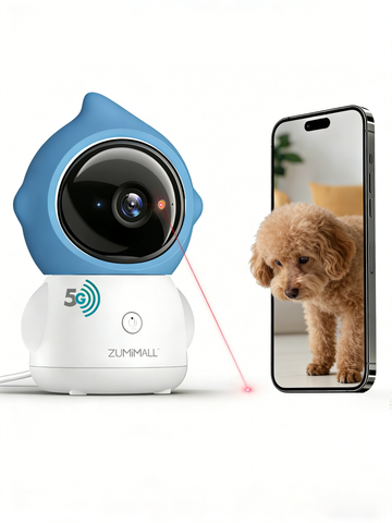 ZUMIMALL 4MP  Pet Camera with Laser Light  for pet/dog  Plug-in Power-BK07