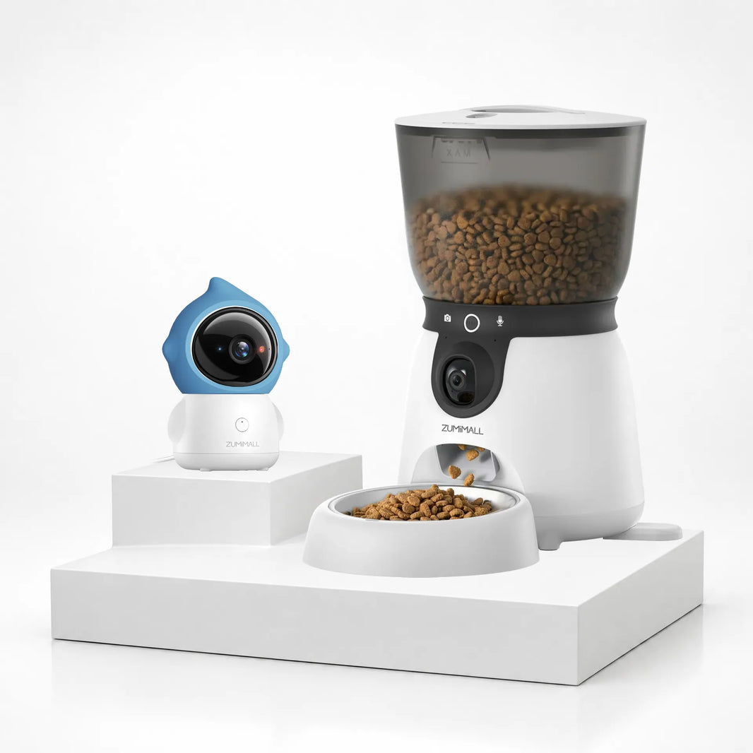 ZUMIMALL Smart Pet Care Bundle – Laser Camera + Smart Feeder