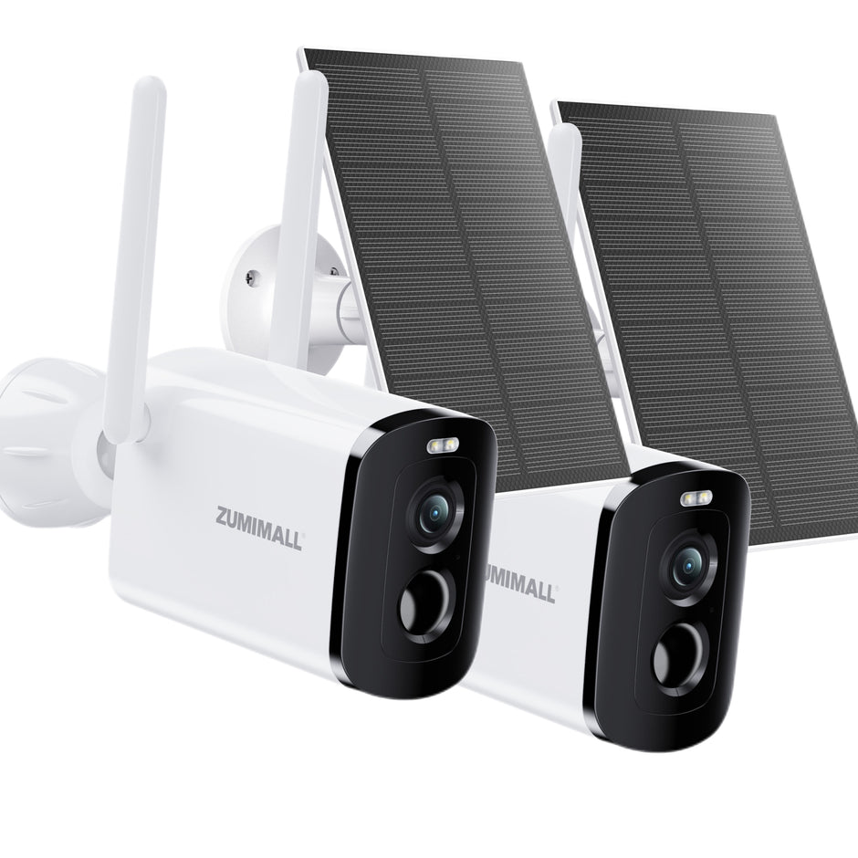 Cámara de seguridad WiFi 2.4G con energía solar y batería de 3 MP de ZUMIMALL APP - DG4K