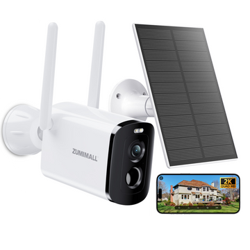 ZUMIMALL Outdoor 2K Solar & Battery Powered 2.4G WiFi security Camera -X6K