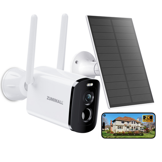 ZUMIMALL Outdoor 2K Solar & Battery Powered 2.4G WiFi security Camera -X6K