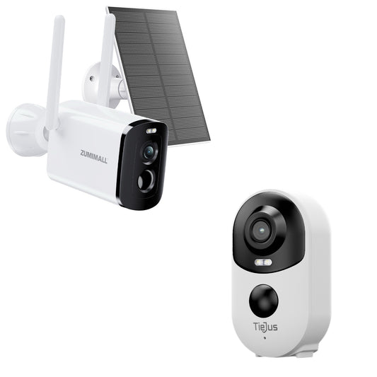 Cámara de seguridad WiFi 2.4G con energía solar y batería de 3 MP de ZUMIMALL APP - DG4K