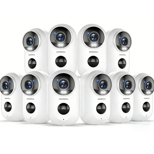 (10 PACK )ZUMIMALL 2.4G WiFi Battery Powered security Camera 100% Wire-Free-F5