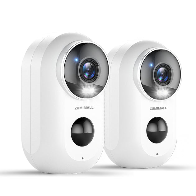 ZUMIMALL 2K Rechargeable Battery WIFI Security Camera (2pack)F5C