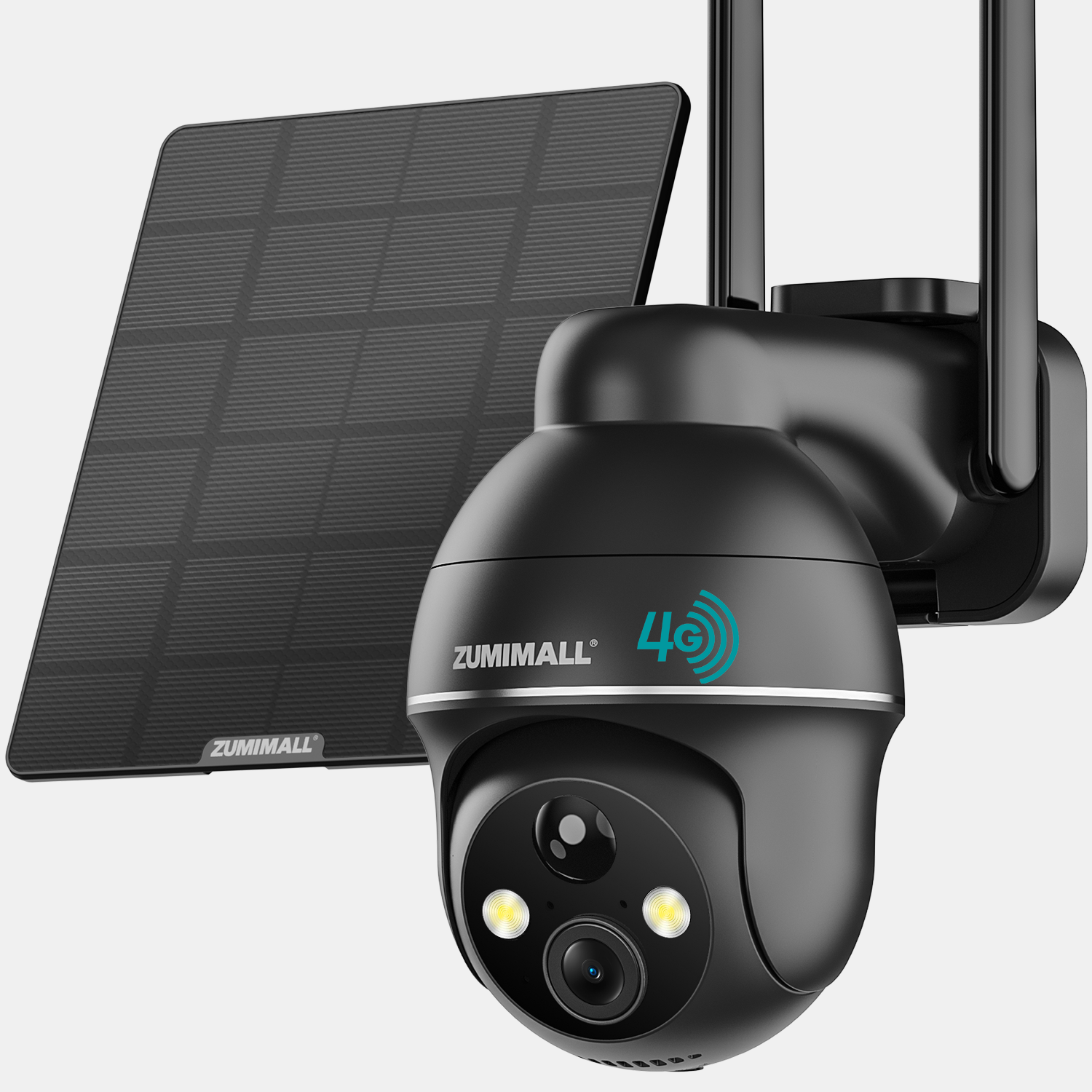 ZUMIMALL 4G LTE Cellular Solar Powered with Rechargeable Battery secur