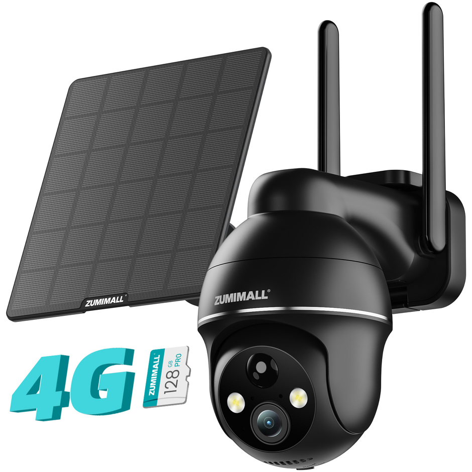 ZUMIMALL 4G LTE Solarbetriebene Überwachungskamera G1K
