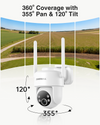 ZUMIMALL 4G LTE AOV Solar Powered Security Camera ,No WiFi,360° View 24/7 Recording-G3K