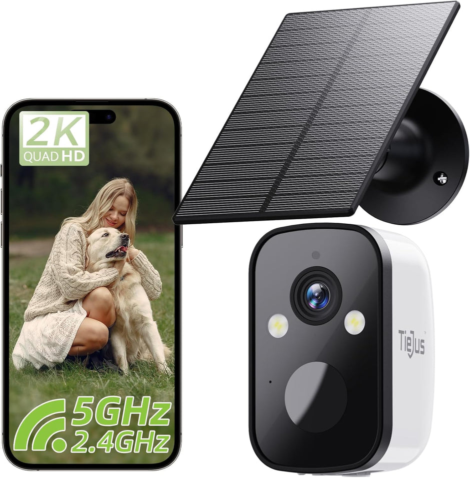 🔥Cámara de Seguridad Solar Inalámbrica para Exteriores 2K-MW3K