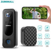 ZUMIMALL  Wire-Fee Battery Powerd  Doorbell Camera with Chime-P8