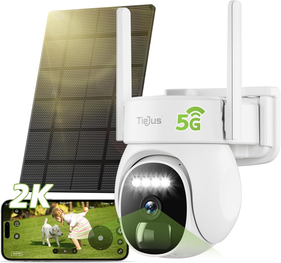 Cámara de seguridad TIEJUS con energía solar-PW1