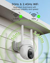 TIEJUS 2.4G/5G WiFi Solar /Battery Powered security  Camera-PW1