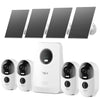 Tiejus 4MP  Wireless Outdoor 5G WiFi Solar Powered Home Security Camera Kit-Q10