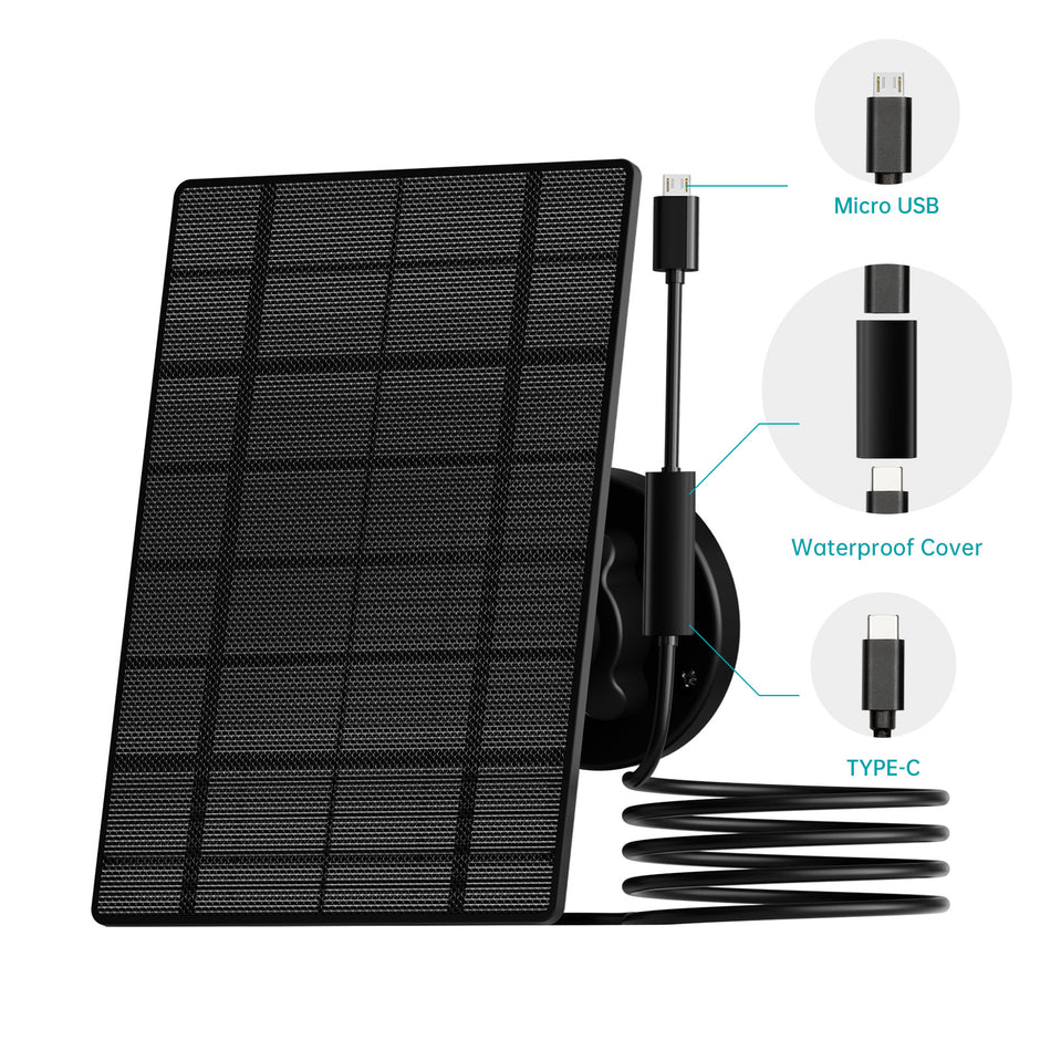 Cargador de panel solar ZUMIMALL de 3W para cámara de seguridad