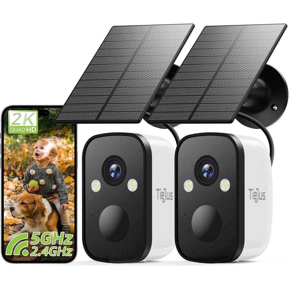 Cámara de seguridad solar para exteriores Tiejus - MW3K (2 unidades)