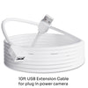 ZUMIMALL 10FT Outdoor USB Extension Cable for Plug-in Cameras Compatible with GQ2, BK05, BK06, BK07, MA3 and More