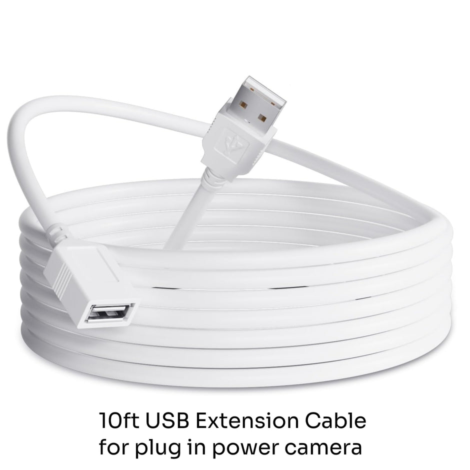 Cable de extensión de alimentación universal ZUMIMALL de 20 pies con adaptador de fuente de alimentación (sin cámara) 