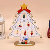 Wooden Christmas Tree Desk Decor - Creative Tabletop Ornament & Kids' Gift for Christmas Eve