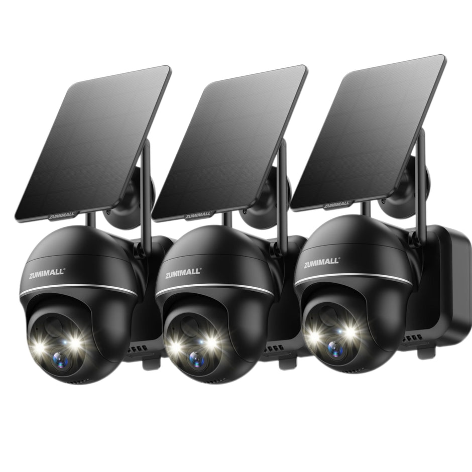 Cámara de seguridad inalámbrica solar para exteriores ZUMIMALL -GX2BK