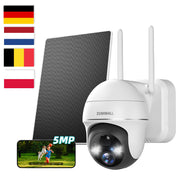 5MP QHD 360°PTZ Drahtlose Sicherheitskamera mit Solarpanel-GX2K(5MP)【DE/BE/NL/PL】