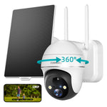 ZUMIMALL 2K Solar/Battery Power 2.4G WiFi Security Camera | Wireless Outdoor-X2/X2K