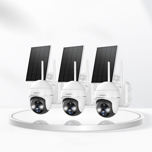 Save $70🔥-2K 360°PTZ Solar Panel Security Camera System-GX2K(3 Cam)