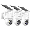Solar-Powered 2K Wireless Security Camera with 360° View & Color Night Vision-X3K-3 PACK